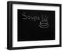 Soups Menu on the Chalkboard-vesnacvorovic-Framed Art Print
