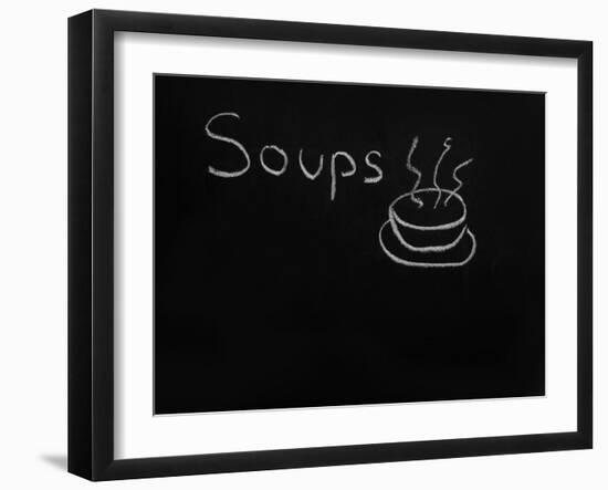 Soups Menu on the Chalkboard-vesnacvorovic-Framed Art Print