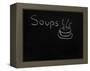 Soups Menu on the Chalkboard-vesnacvorovic-Framed Stretched Canvas