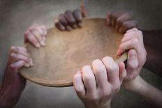Multicultural Childrens Hands in a Circle. Instagram Effect-soupstock-Photographic Print