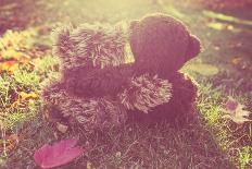 Two Stuffed Bears Hugging. Instagram Effect-soupstock-Photographic Print
