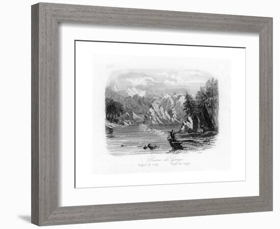 Source of the Ganges, India, C1840-N Remond-Framed Giclee Print