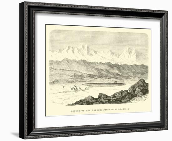 Source of the Mapacho-Paucartampu-Camisia-Édouard Riou-Framed Giclee Print