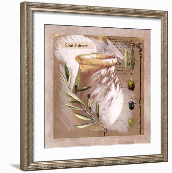 Sous l'olivier-Pascal Cessou-Framed Art Print