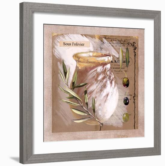 Sous l'olivier-Pascal Cessou-Framed Art Print