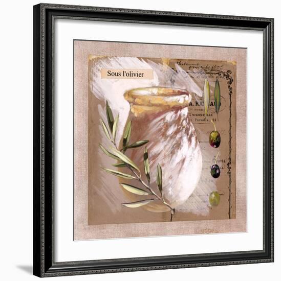 Sous l'olivier-Pascal Cessou-Framed Art Print