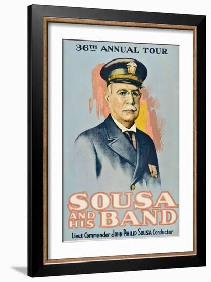 SOUSA AND HIS BAND, John Philip Sousa, 1901.-null-Framed Art Print