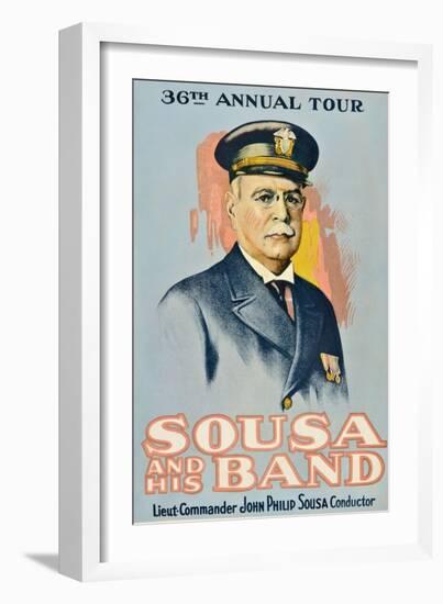 SOUSA AND HIS BAND, John Philip Sousa, 1901.-null-Framed Art Print