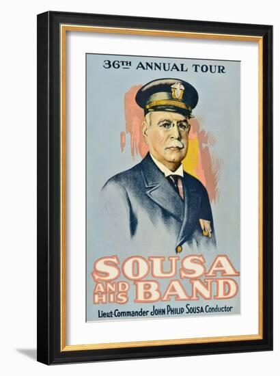 SOUSA AND HIS BAND, John Philip Sousa, 1901.-null-Framed Art Print