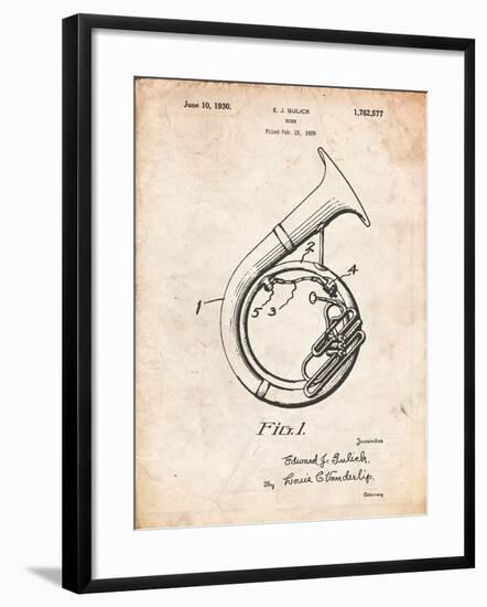 Sousaphone Patent-Cole Borders-Framed Art Print