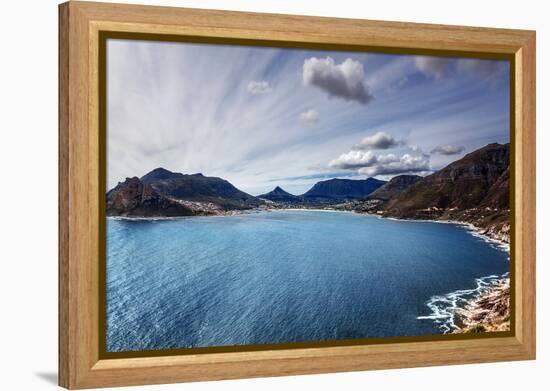 South Africa Bay View, Panoramic Landscape of Capetown, Aerial View on Atlantic Sea, Majestic Scene-Anna Omelchenko-Framed Premier Image Canvas