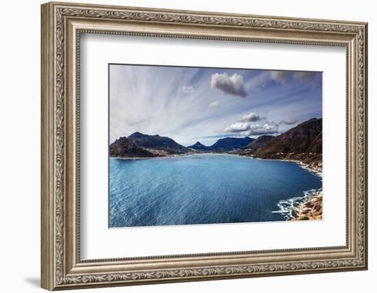 South Africa Bay View, Panoramic Landscape of Capetown, Aerial View on Atlantic Sea, Majestic Scene-Anna Omelchenko-Framed Photographic Print