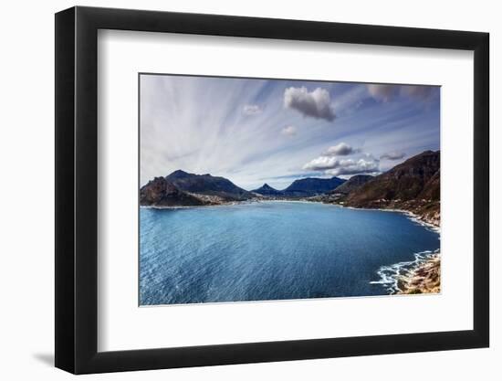 South Africa Bay View, Panoramic Landscape of Capetown, Aerial View on Atlantic Sea, Majestic Scene-Anna Omelchenko-Framed Photographic Print