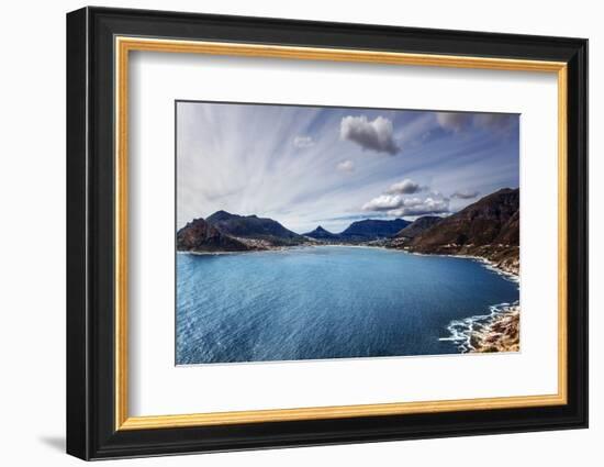 South Africa Bay View, Panoramic Landscape of Capetown, Aerial View on Atlantic Sea, Majestic Scene-Anna Omelchenko-Framed Photographic Print