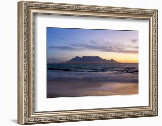 South Africa, Cape Town, Table Mountain During the Blue Hour-Catharina Lux-Framed Photographic Print