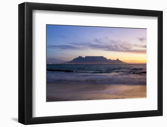 South Africa, Cape Town, Table Mountain During the Blue Hour-Catharina Lux-Framed Photographic Print