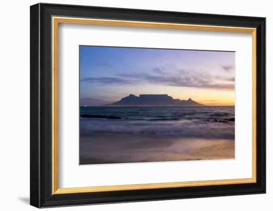 South Africa, Cape Town, Table Mountain During the Blue Hour-Catharina Lux-Framed Photographic Print