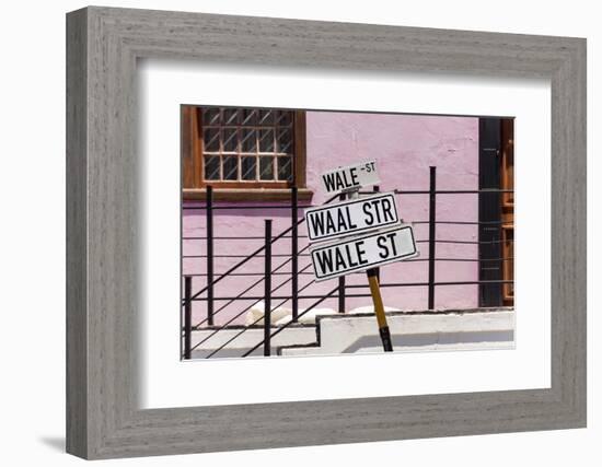 South Africa, Cape Town, Varity of Street Signs-Catharina Lux-Framed Photographic Print