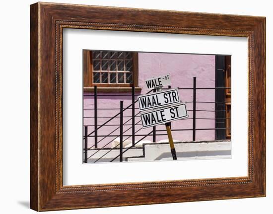 South Africa, Cape Town, Varity of Street Signs-Catharina Lux-Framed Photographic Print