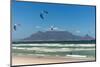 South Africa, Capetown, Kitesurfer in Front of the Table Mountain Silhouette-Catharina Lux-Mounted Photographic Print