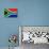 South Africa Flag Design with Wood Patterning - Flags of the World Series-Philippe Hugonnard-Premium Giclee Print displayed on a wall