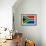 South Africa Flag Design with Wood Patterning - Flags of the World Series-Philippe Hugonnard-Framed Premium Giclee Print displayed on a wall