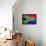 South Africa Flag Design with Wood Patterning - Flags of the World Series-Philippe Hugonnard-Framed Stretched Canvas displayed on a wall