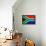 South Africa Flag Design with Wood Patterning - Flags of the World Series-Philippe Hugonnard-Framed Stretched Canvas displayed on a wall