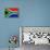 South Africa Flag Design with Wood Patterning - Flags of the World Series-Philippe Hugonnard-Framed Stretched Canvas displayed on a wall
