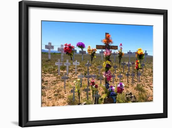 South Africa, Little Karoo, Memorial Crosses-Catharina Lux-Framed Photographic Print