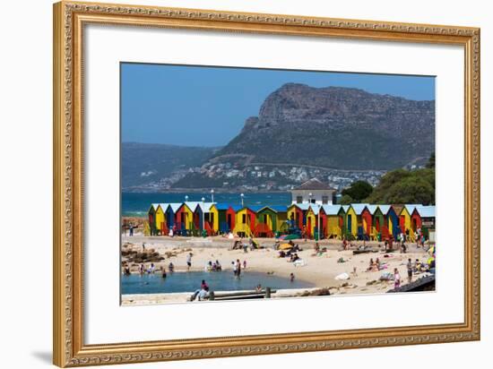 South Africa, Muizenberg, Beach, Little Bathhaus-Catharina Lux-Framed Photographic Print