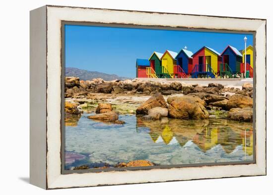 South Africa, Muizenberg, Little Bathhaus-Catharina Lux-Framed Premier Image Canvas