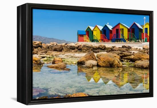 South Africa, Muizenberg, Little Bathhaus-Catharina Lux-Framed Premier Image Canvas