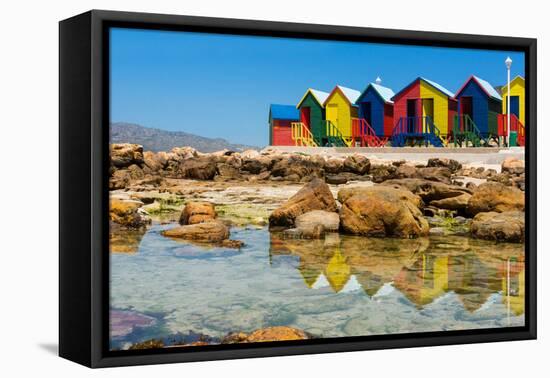 South Africa, Muizenberg, Little Bathhaus-Catharina Lux-Framed Premier Image Canvas