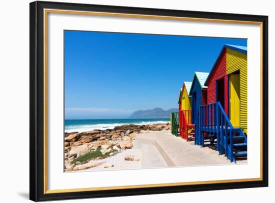 South Africa, Muizenberg, Little Bathhaus-Catharina Lux-Framed Photographic Print