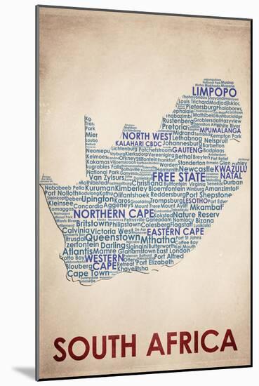 South Africa-American Flat-Mounted Giclee Print