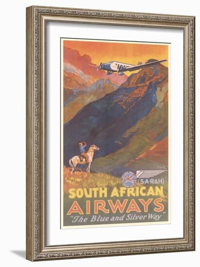 South African Airways Poster-null-Framed Art Print