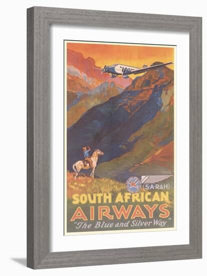 South African Airways Poster-null-Framed Art Print