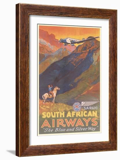 South African Airways Poster-null-Framed Art Print