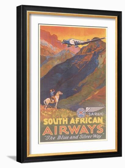 South African Airways Poster-null-Framed Art Print