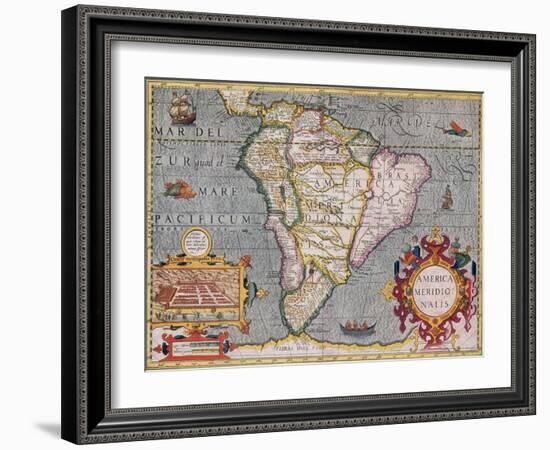 South America, 1606-Science Source-Framed Giclee Print