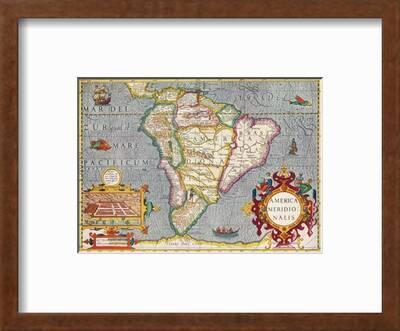 South America America Meridionalis From The Atlas Of Gerardus Mercator 1633 1936 Giclee Print Gerardus Mercator Art Com