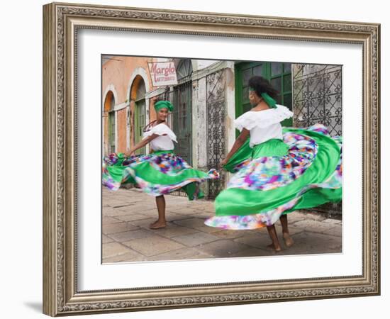 South America, Brazil, Dancers from the Tambor De Crioula Group Catarina Mina, in the Streets of Sa-Alex Robinson-Framed Photographic Print