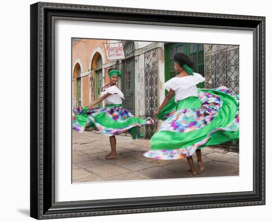 South America, Brazil, Dancers from the Tambor De Crioula Group Catarina Mina, in the Streets of Sa-Alex Robinson-Framed Photographic Print