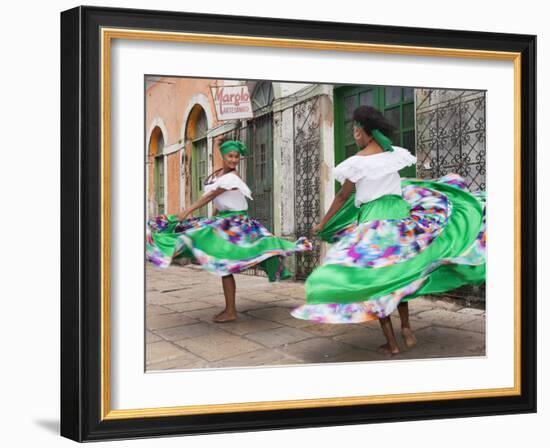 South America, Brazil, Dancers from the Tambor De Crioula Group Catarina Mina, in the Streets of Sa-Alex Robinson-Framed Photographic Print