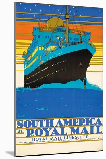 'South America by Royal Mail Lines'-Kenneth Shoesmith-Mounted Giclee Print