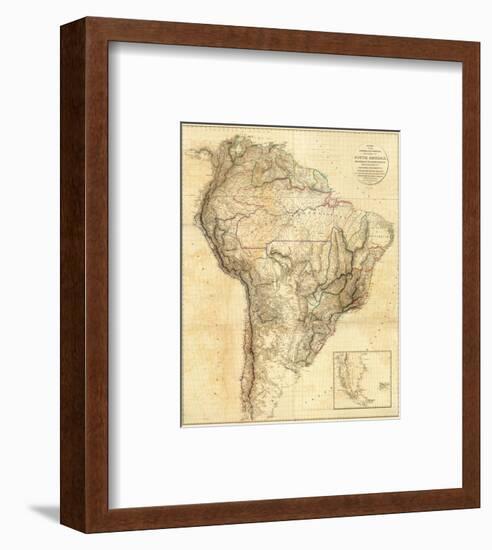 South America, c.1814-Aaron Arrowsmith-Framed Art Print