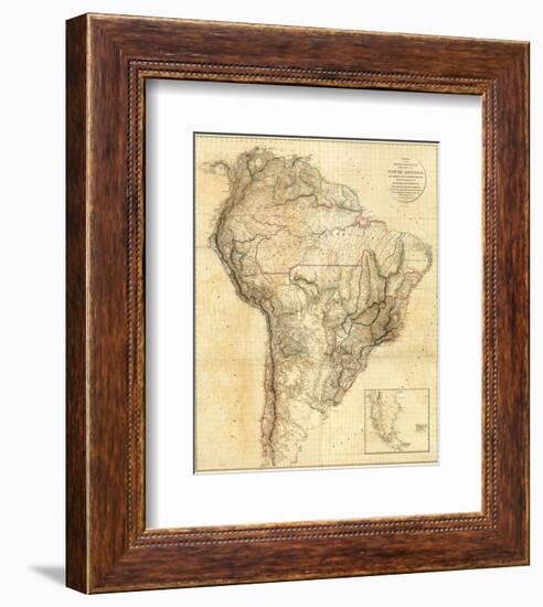 South America, c.1814-Aaron Arrowsmith-Framed Art Print