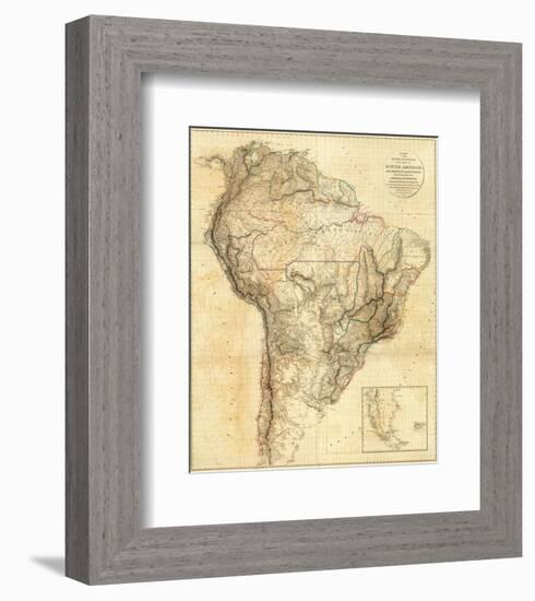 South America, c.1814-Aaron Arrowsmith-Framed Art Print