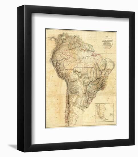 South America, c.1814-Aaron Arrowsmith-Framed Art Print